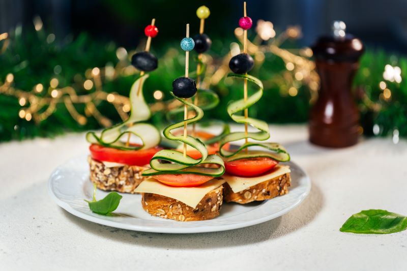 Christmas Tree Canapes