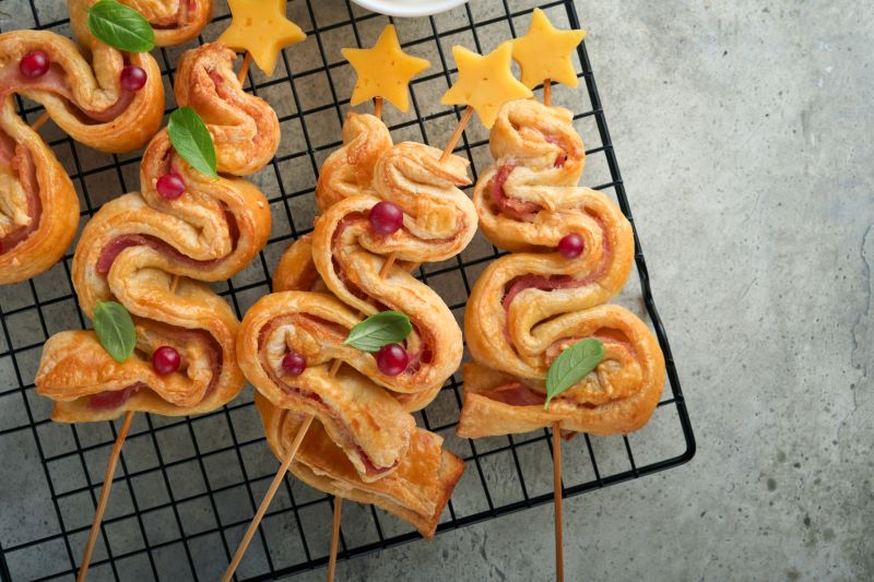 Christmas Tree Pastry Skewers