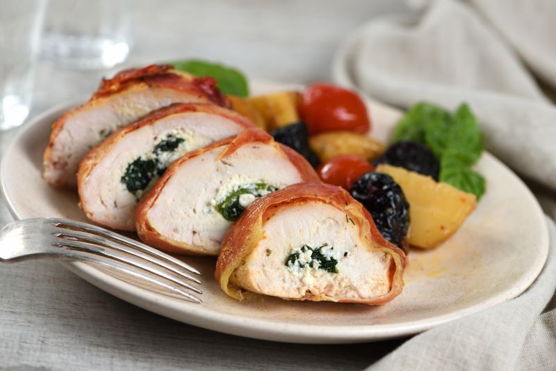 Stuffed Chicken Breast Stuffed with Black Forest Ham