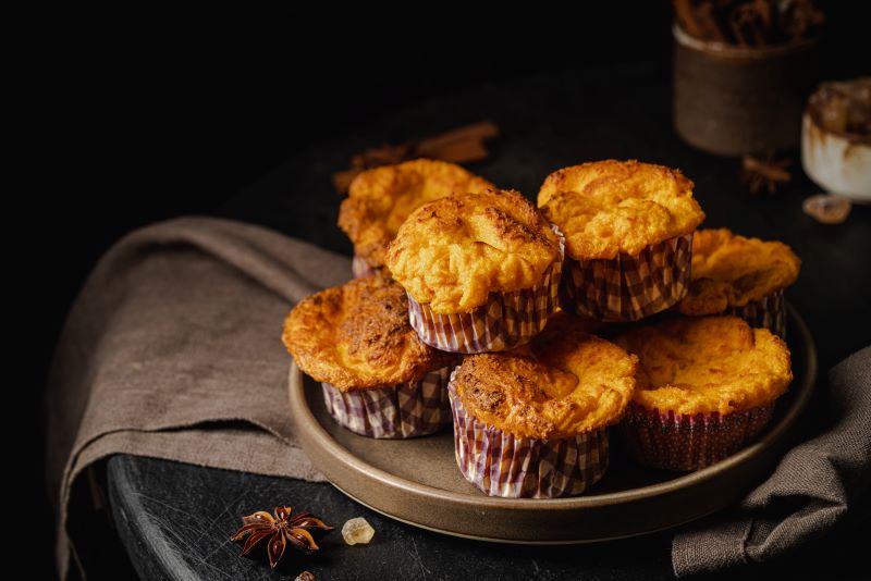 Cottage Cheese and Honey Ham Muffins