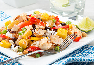 Caribbean Chicken Recipe with Mango & Black Beans