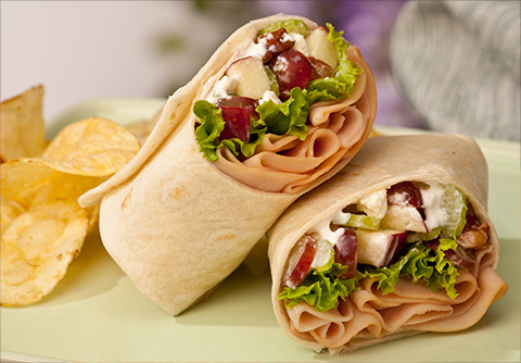 Skinny Waldorf Chicken Salad Wrap